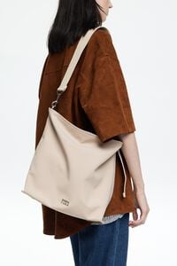 Bolso Carlino grande gabardina arena