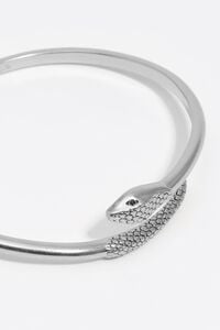 Pulsera r&iacute;gida serpiente textura plateado envejecido
