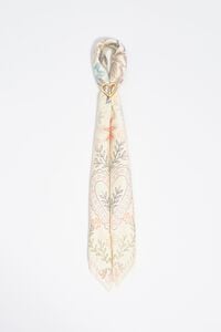 Charm bolso pa&ntilde;uelo flores trazos vainilla
