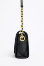 Bolso solapa S acolchado nylon negro Bolso solapa S acolchado nylon negro