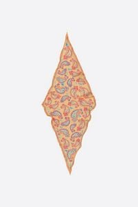 Pa&ntilde;uelo rombo Paisley naranja claro
