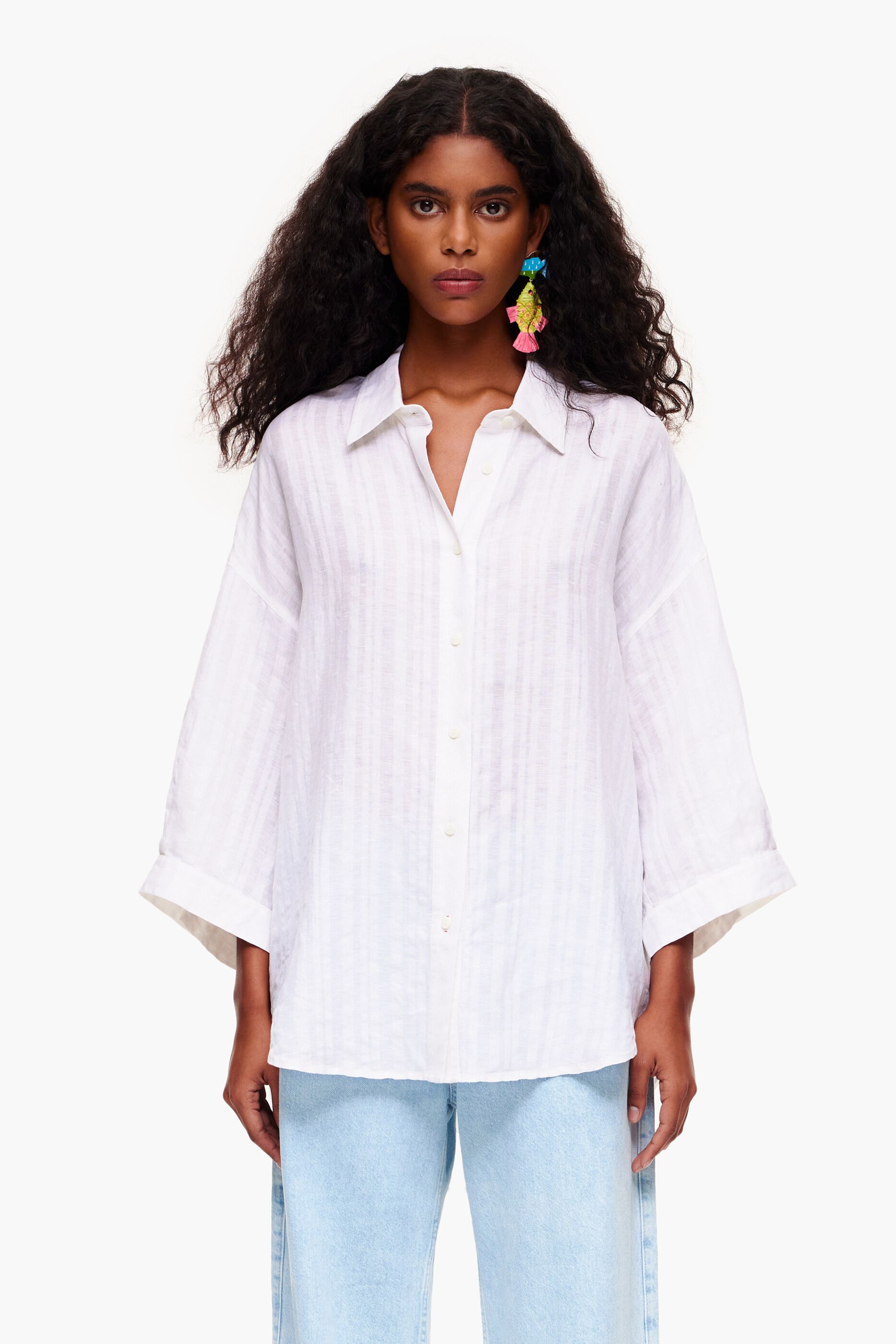 Camisa lino blanca new arrivals