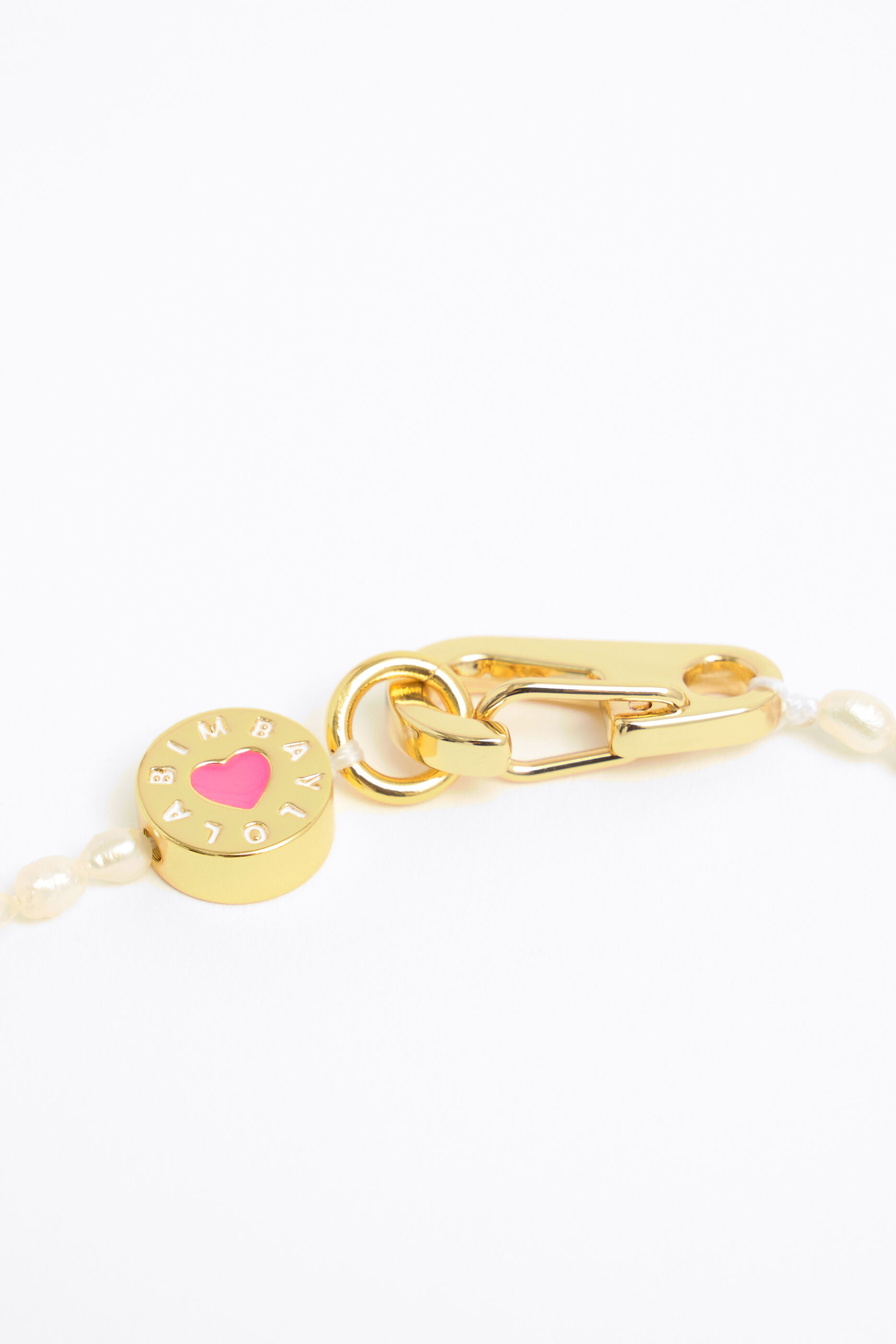 Collar corto perlas corazón