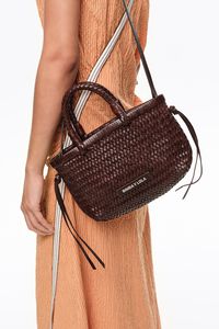 Bolso mini trenzado piel nuez