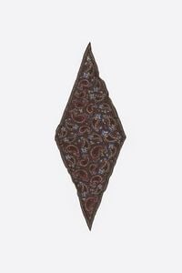 Pa&ntilde;uelo rombo Paisley marr&oacute;n