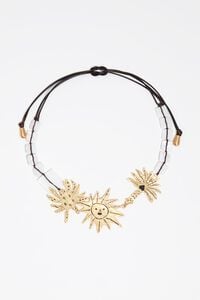 Collar sol y animales dorado cepillado