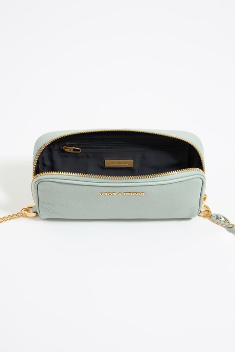 Bolso bandolera mini piel verde pastel Bolso bandolera mini piel verde pastel