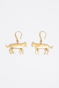 Pendientes gancho motivo metal dorado