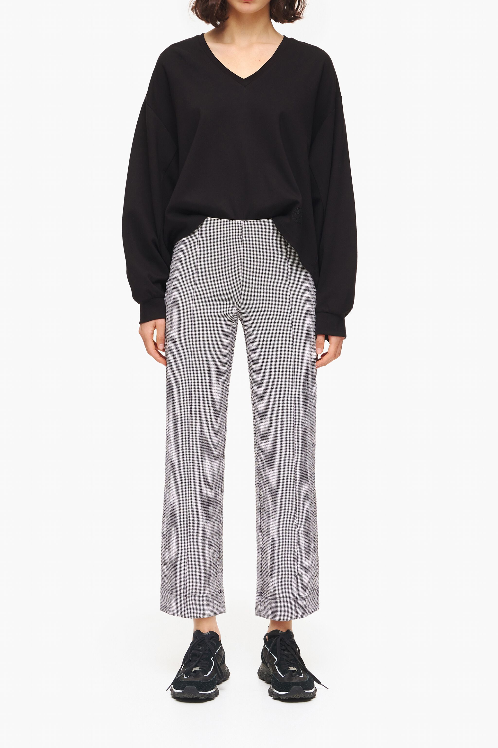 Pantalon flare vichy clearance