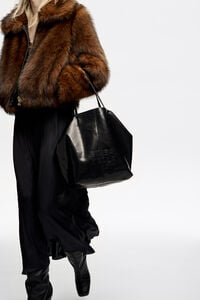 Bolso shopper grande piel negro