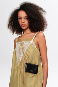 Cartera solapa peque&ntilde;a piel negro