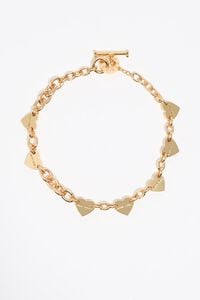 Collar cadena corazones dorado