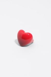 Anillo coraz&oacute;n rojo