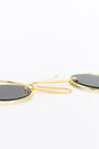 Pendientes aro placa negra Pendientes aro placa negra