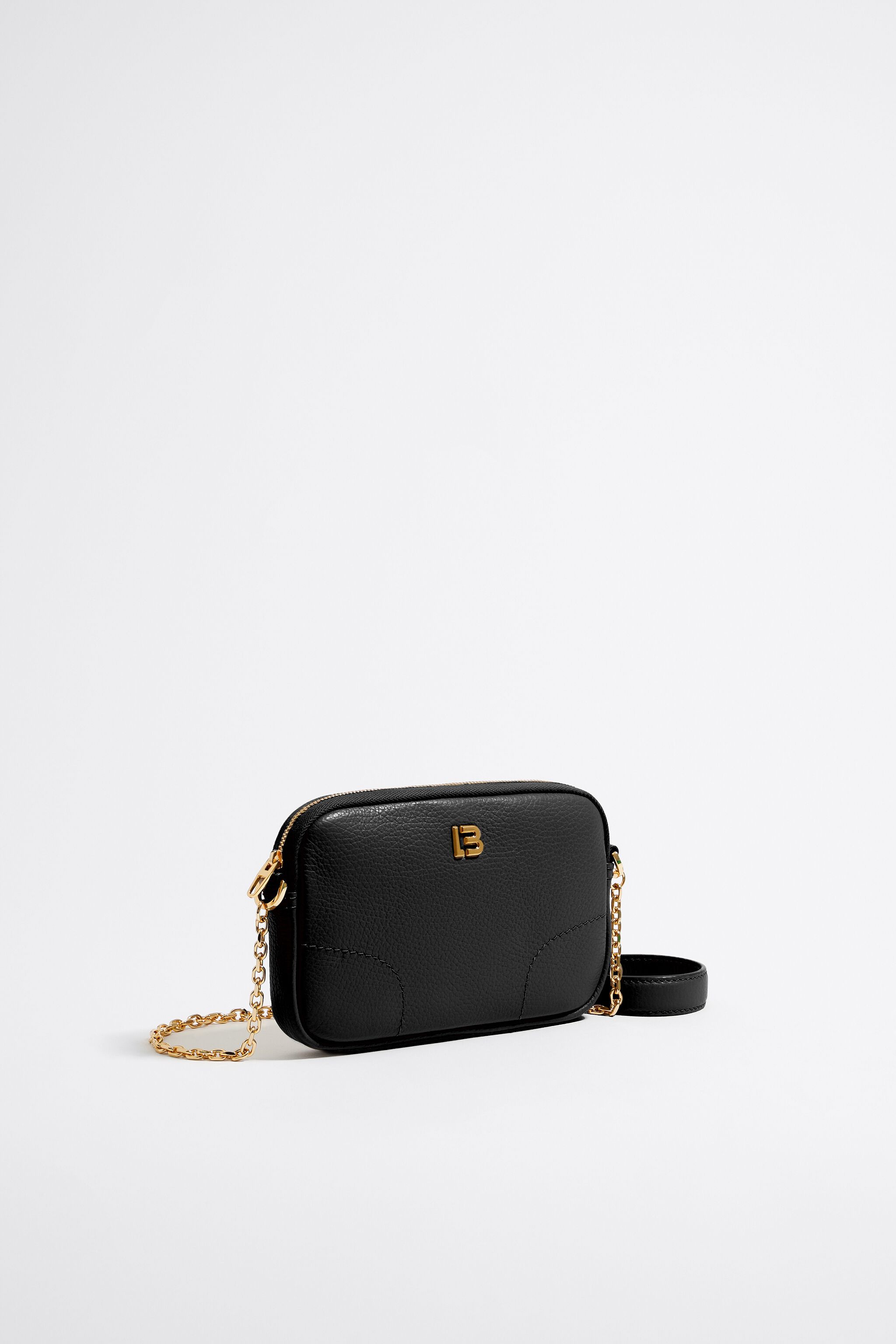 Bolso bandolera mini piel negro
