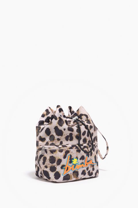 saca nylon leopard natural