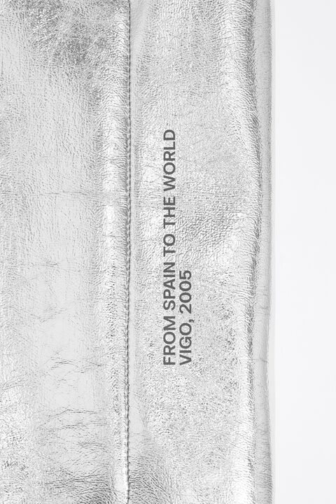 Bolsa shopper grande plateada Bolsa shopper grande plateada