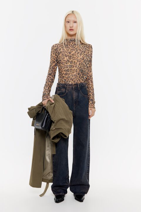 Camiseta ajustada tul Leopard natural Camiseta ajustada tul Leopard natural