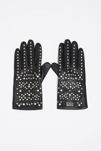 Guantes piel tachas negros