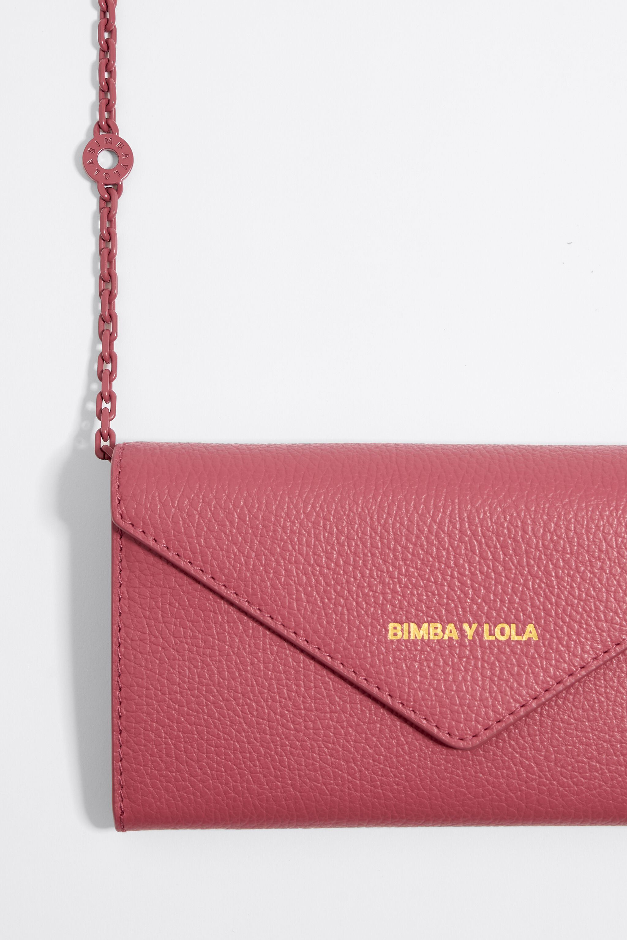 Bolso solapa mini piel rosa