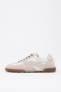 Deportiva indoor serraje y nylon 13 16 blanca