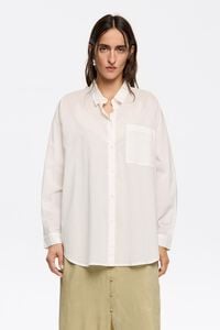 Camisa logo bordado inglés blanco roto Camisa logo bordado inglés blanco roto