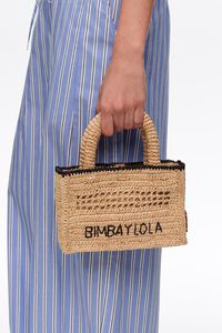 Bolso mini trenzado rafia natural