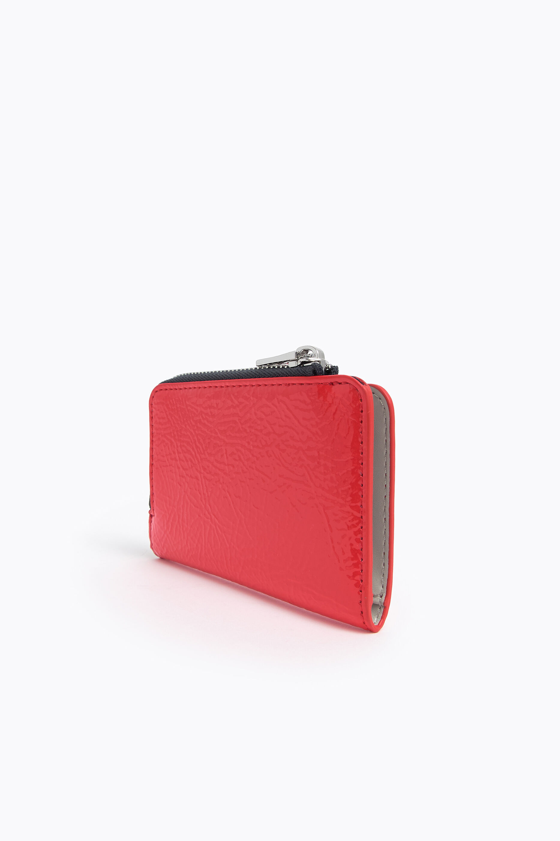 Monedero rectangular piel rojo