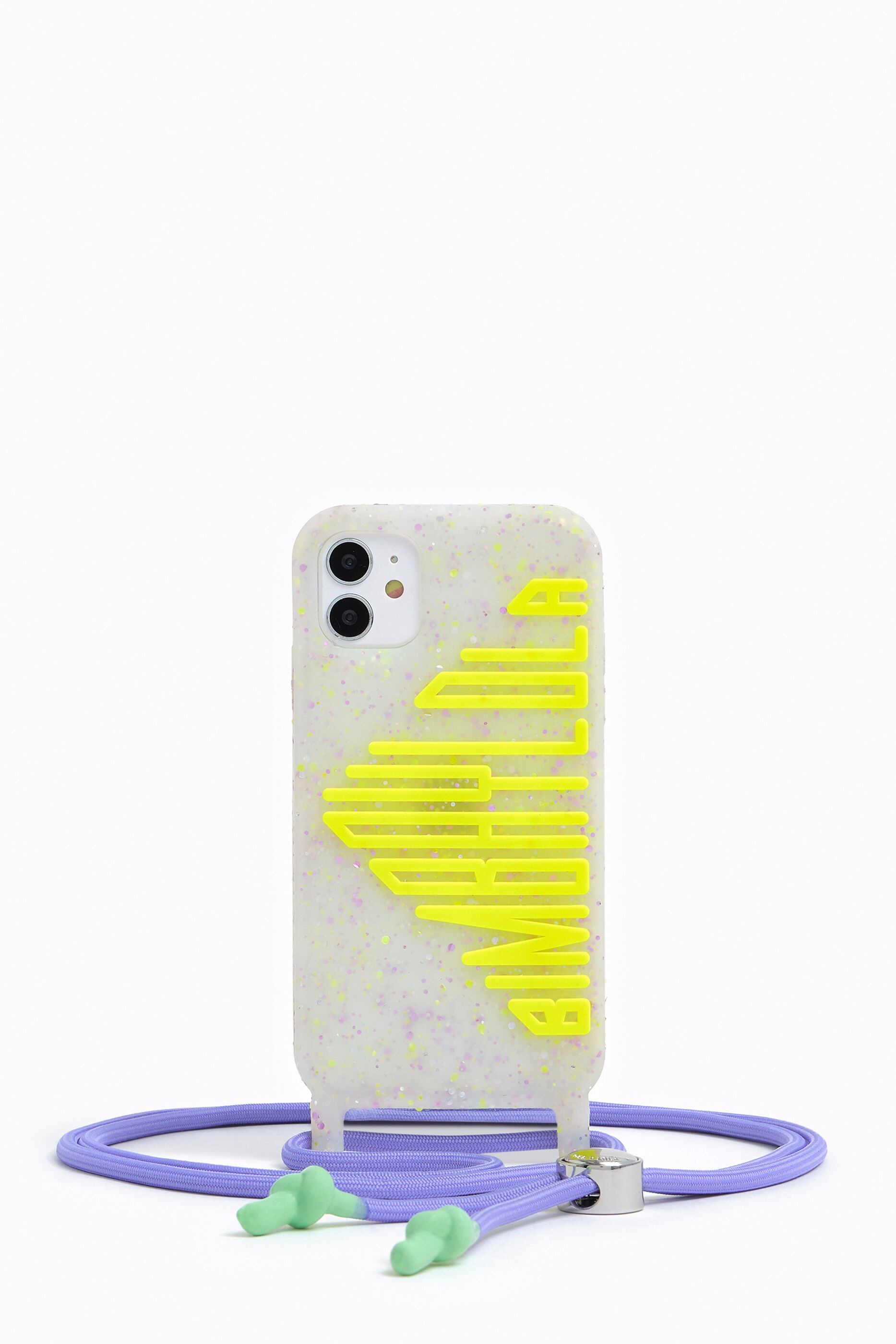 Funda iPhone 11 confeti amarillo neón