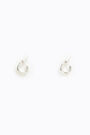 Pendientes aro irregular plateado Pendientes aro irregular plateado