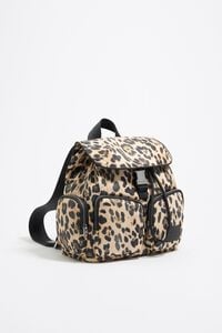 Mochila mediana nylon Leopard natural