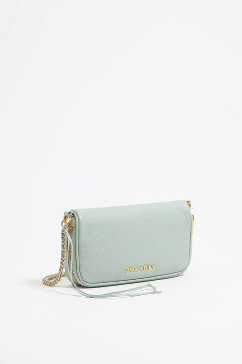 Bolso bandolera mini piel verde pastel Bolso bandolera mini piel verde pastel