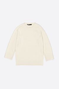 Jersey algod&oacute;n largo marfil