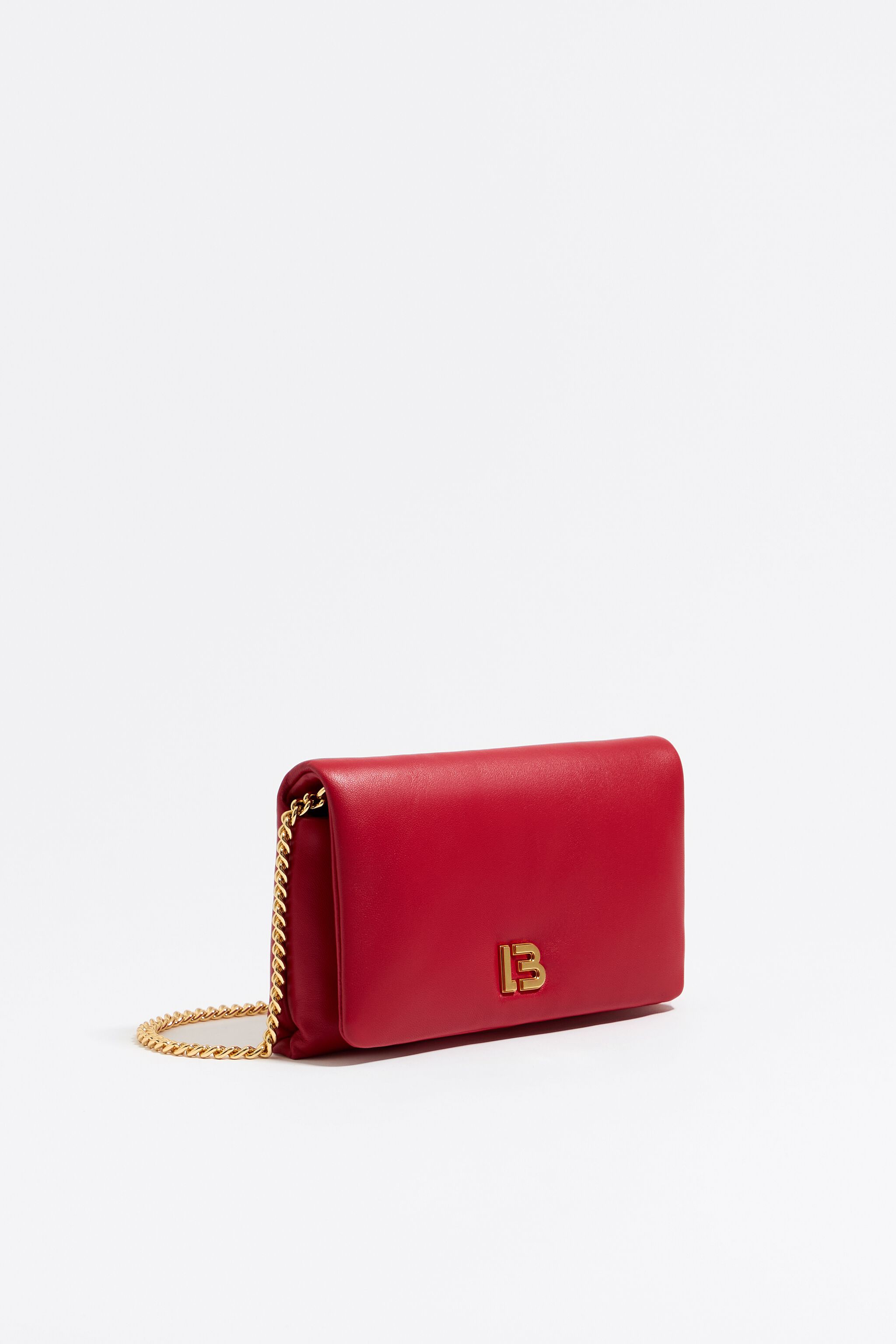 Bolso solapa mini piel napa rojo