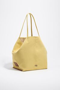 Bolso shopper grande gabardina banana