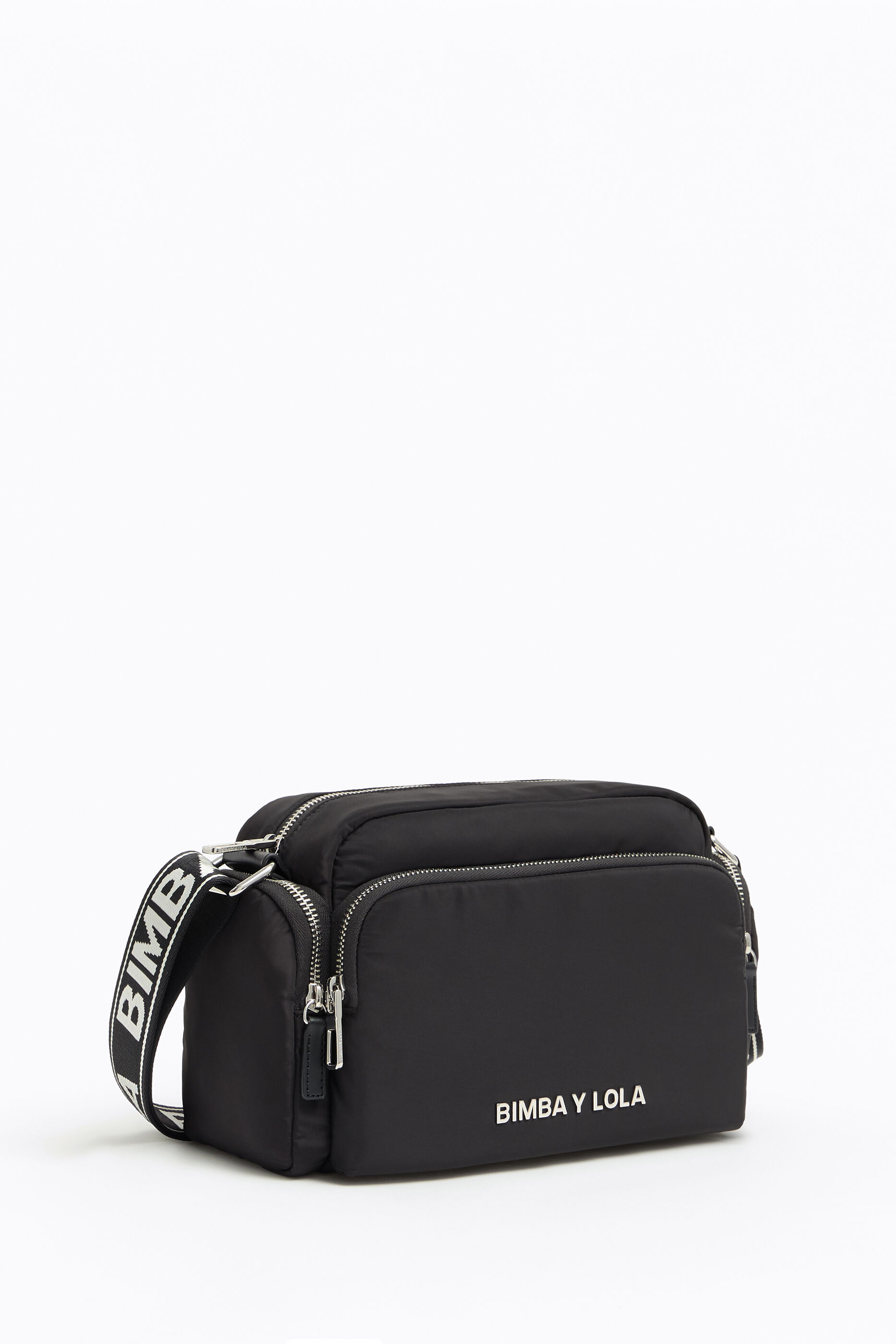 Bolso bandolera M nylon negro