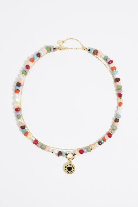 Collar logo Candy piedras multicolores Collar logo Candy piedras multicolores