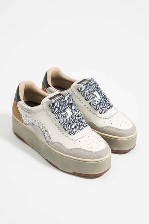 Deportiva cupsole 13 57 plataforma piel blanca Deportiva cupsole 13 57 plataforma piel blanca