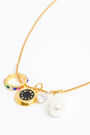 Collar dorado piezas perla Collar dorado piezas perla