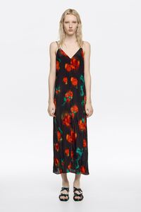 Vestido doble tirante cordones Ribbon Roses negro