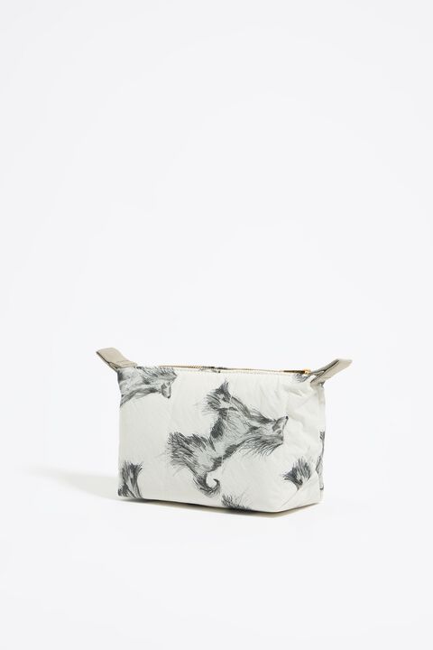 Neceser trapecio pequeño nylon print Galgo Lápiz gris Neceser trapecio pequeño nylon print Galgo Lápiz gris