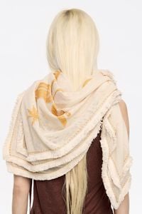 Chal red palmera bordada