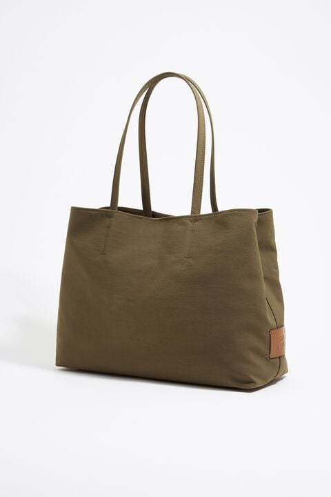 Bolso shopper Chihuahua grande gabardina oliva Bolso shopper Chihuahua grande gabardina oliva