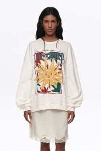 Sudadera logo Sun toalla marfil