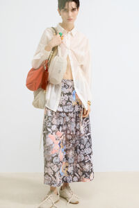 Falda línea A ajustable Gazania caqui Falda línea A ajustable Gazania caqui