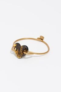 Pulsera coraz&oacute;n resina &aacute;mbar