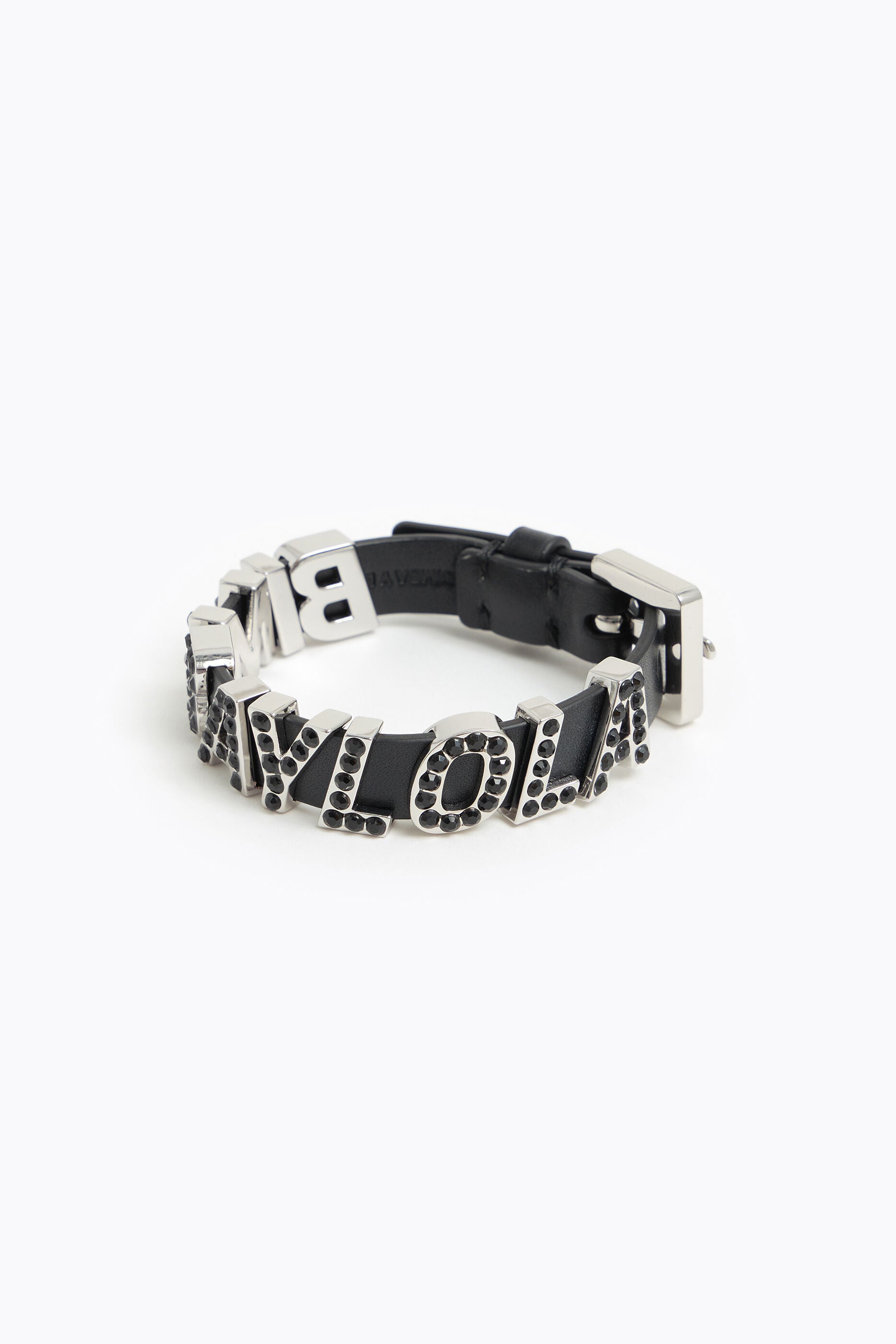Pulsera logo letras negra