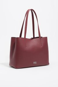 Bolso shopper piel burdeos