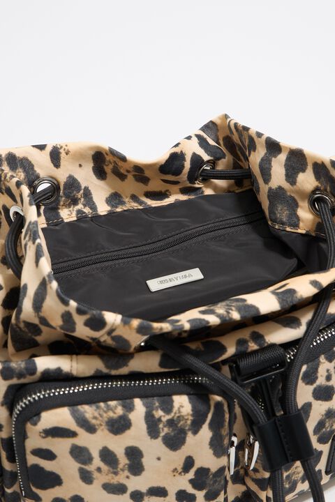 Mochila mediana nylon Leopard natural Mochila mediana nylon Leopard natural