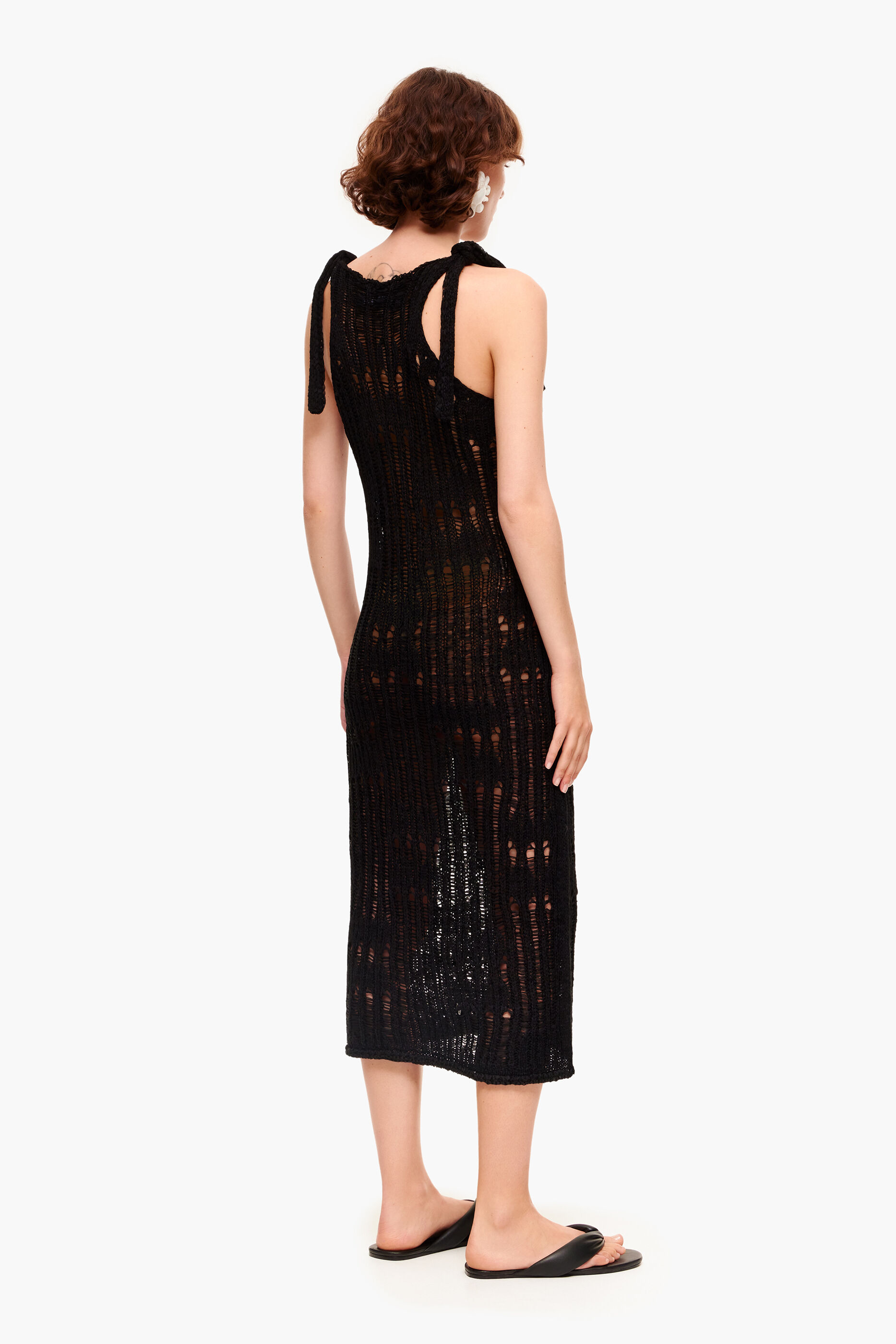 Vestido shop crochet negro